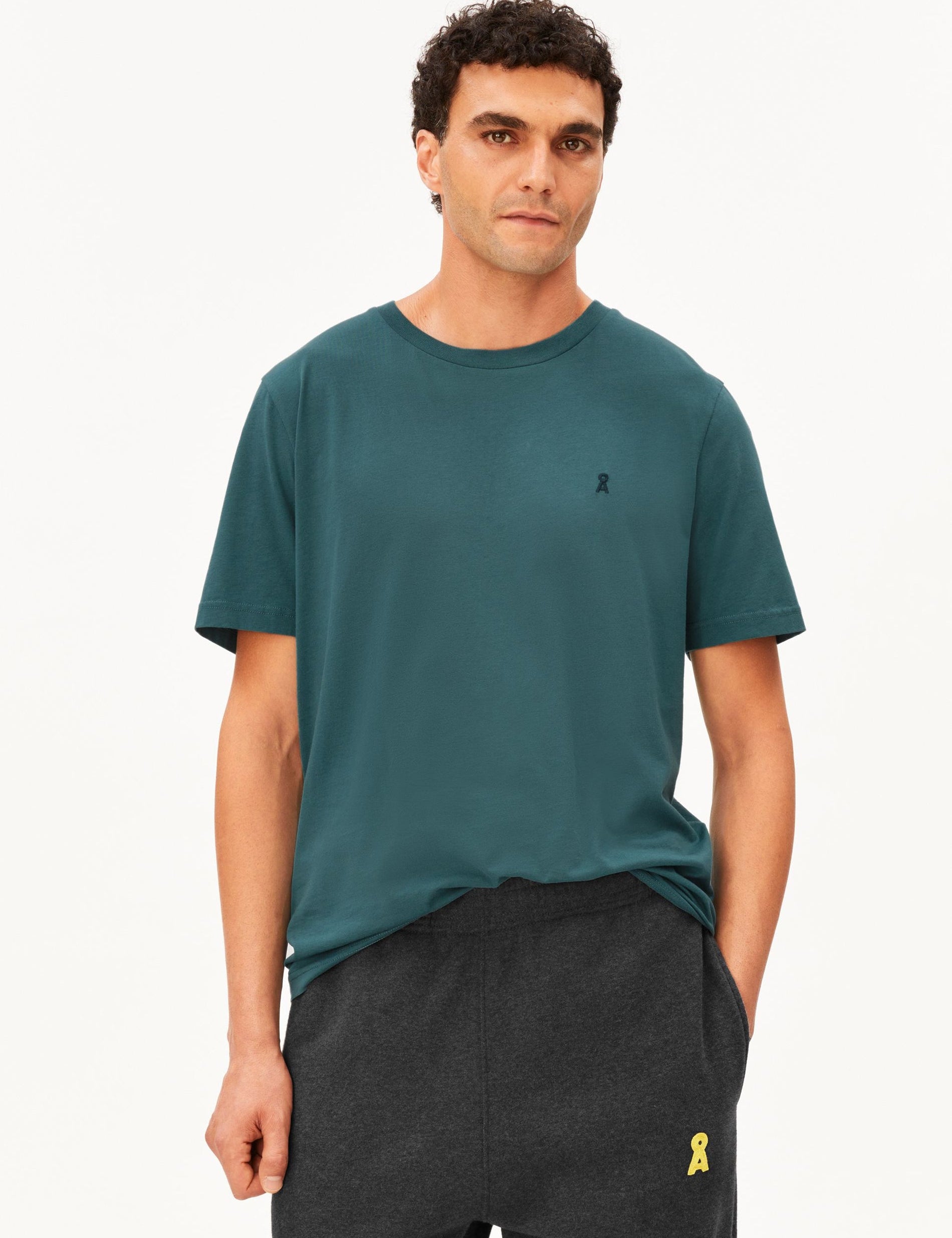 Camiseta ARMEDANGELS Jaames Petrol Velvet