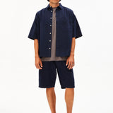 Bermudas ARMEDANGELS Cotton Lino Tinted Navy