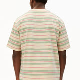 Camiseta ARMEDANGELS Iconic Maarkos Stripes Foam Washed Berry