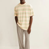 Camiseta ARMEDANGELS Iconic Maarkos Stripes Foam Washed Berry
