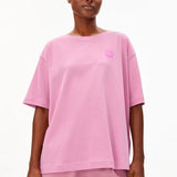 Camiseta ARMEDANGELS Oversize Giannaa Difference Washed Berry