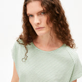 Camiseta ARMEDANGELS Slub Stripes White Foam