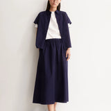 Falda ARMEDANGELS Poplin A-line Midi Tinted Navy