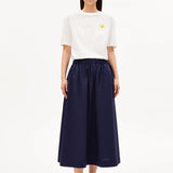 Falda ARMEDANGELS Poplin A-line Midi Tinted Navy