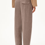 Pantalón ARMEDANGELS Herringbone Barrel Leg Claystone Soft Nougat - vista oficial 2