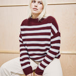 Jersey ARMEDANGELS Merinaa Striped Velvet Red Soft Blue Oatmilk - imagen oficial 301
