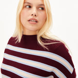 Jersey ARMEDANGELS Merinaa Striped Velvet Red Soft Blue Oatmilk - imagen oficial 311