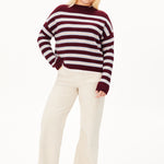 Jersey ARMEDANGELS Merinaa Striped Velvet Red Soft Blue Oatmilk - imagen oficial 411