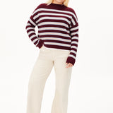 Jersey ARMEDANGELS Merinaa Striped Velvet Red Soft Blue Oatmilk - imagen oficial 411
