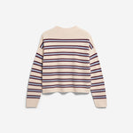 Jersey ARMEDANGELS Merinaa Striped Oatmilk Velvet Red Soft Blue - imagen oficial 101