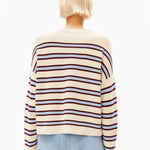 Jersey ARMEDANGELS Merinaa Striped Oatmilk Velvet Red Soft Blue - imagen oficial 211