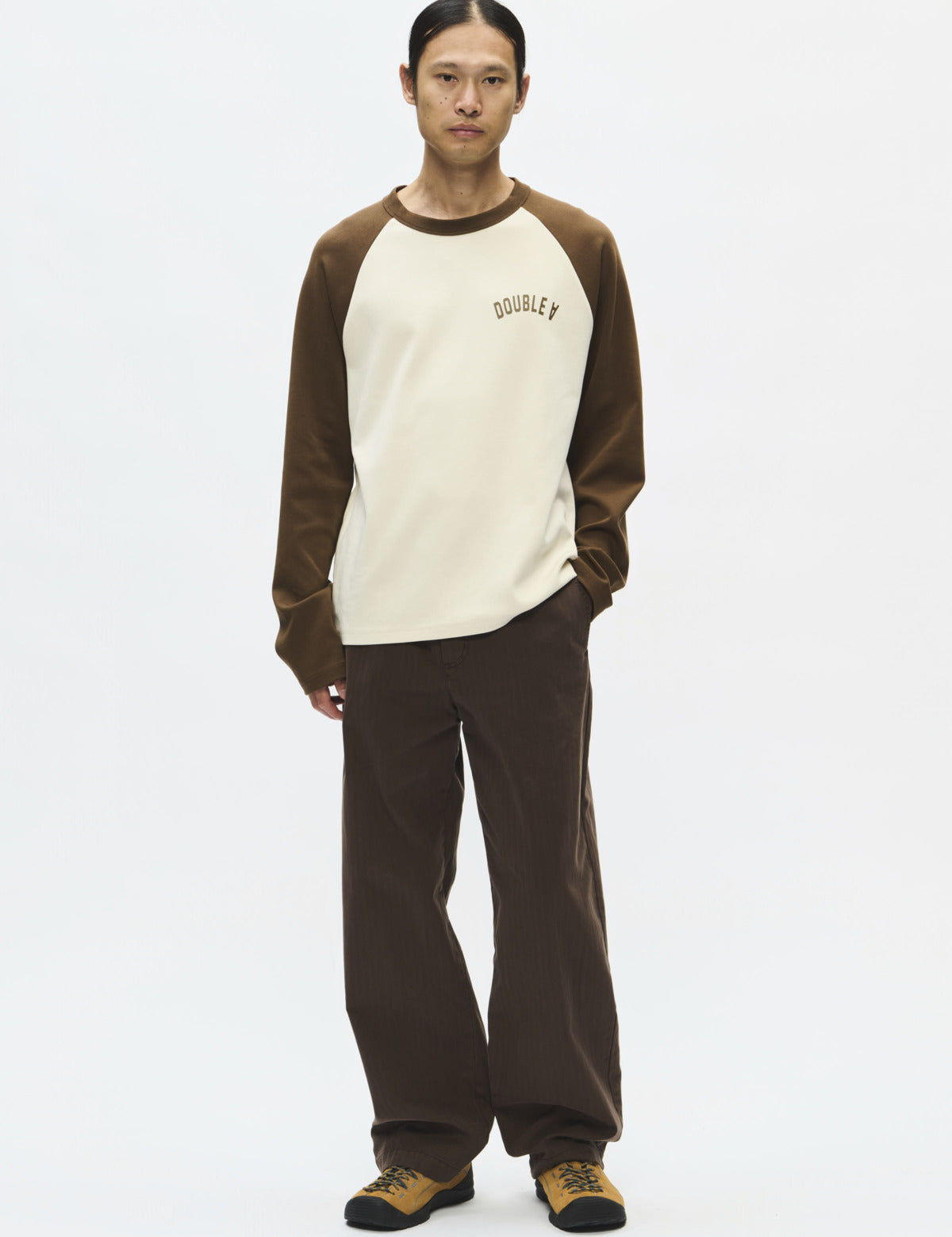 Camiseta DOUBLE A BY WOOD WOOD Diego Silver Birch