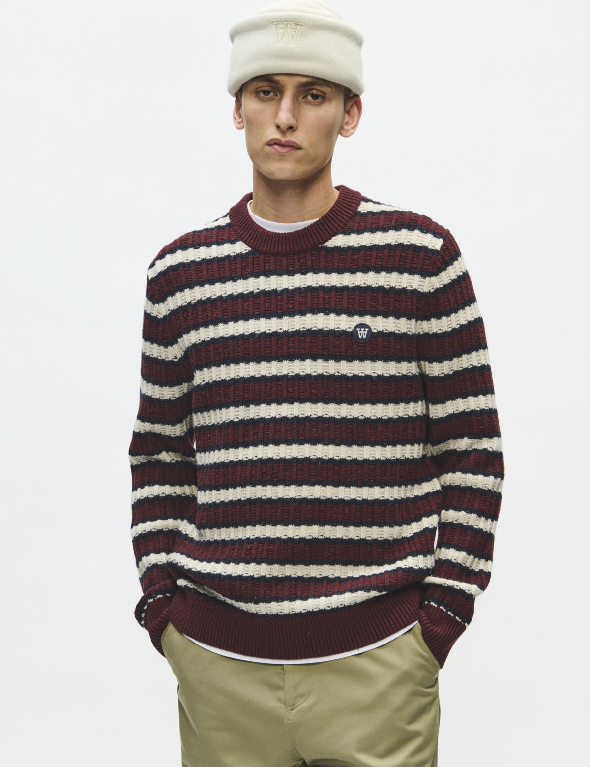 Jersey DOUBLE A BY WOOD WOOD Claes Decadent Chocolate Stripe
