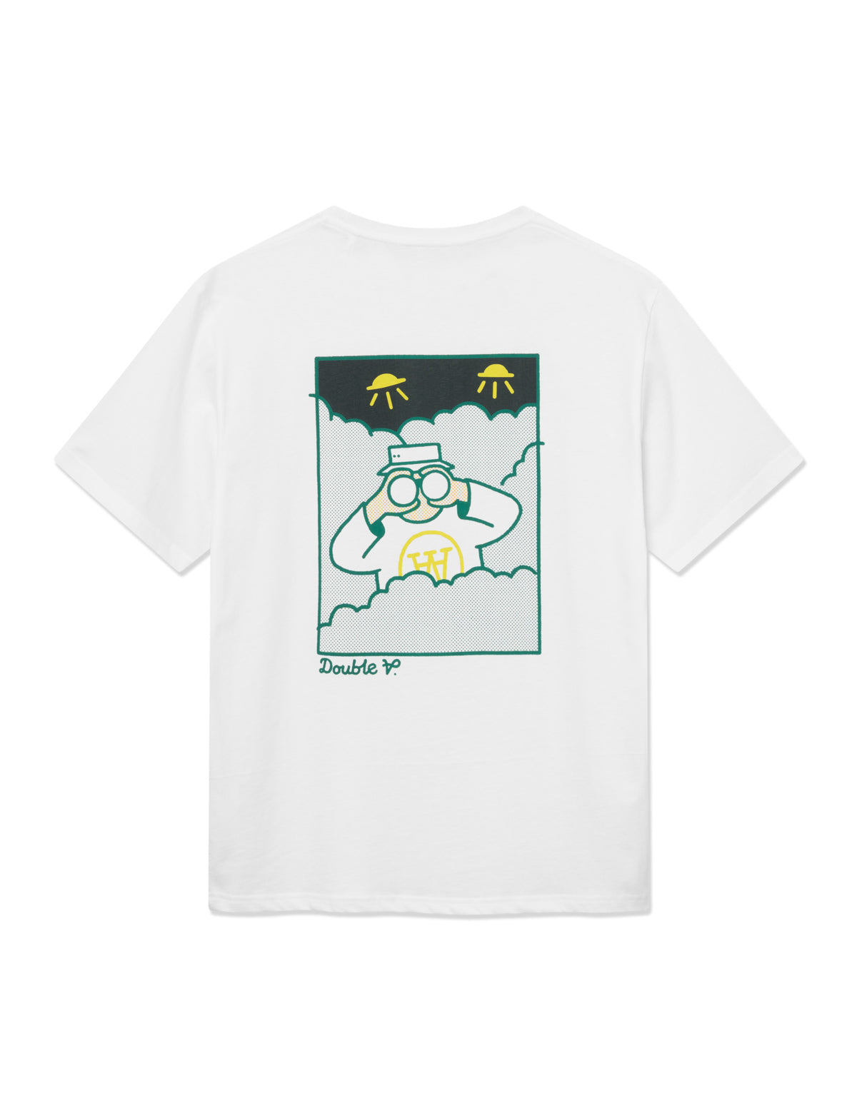Camiseta DOUBLE A BY WOOD WOOD Ace Birder Bright White