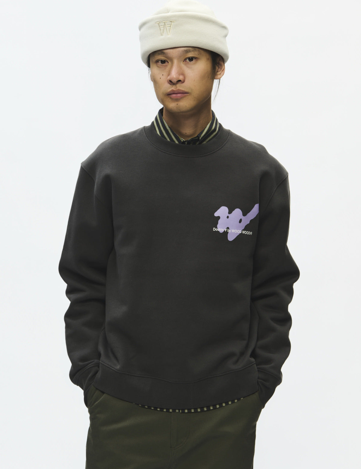 Sudadera DOUBLE A BY WOOD WOOD James Ghost Pirate Black