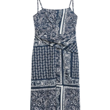 Vestido ESE O ESE Cassis Estampado Paisley Azul