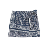 Falda ESE O ESE Cassis Estampado Paisley Navy
