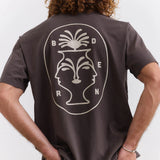 BIRDEN Visages Brown T-shirt