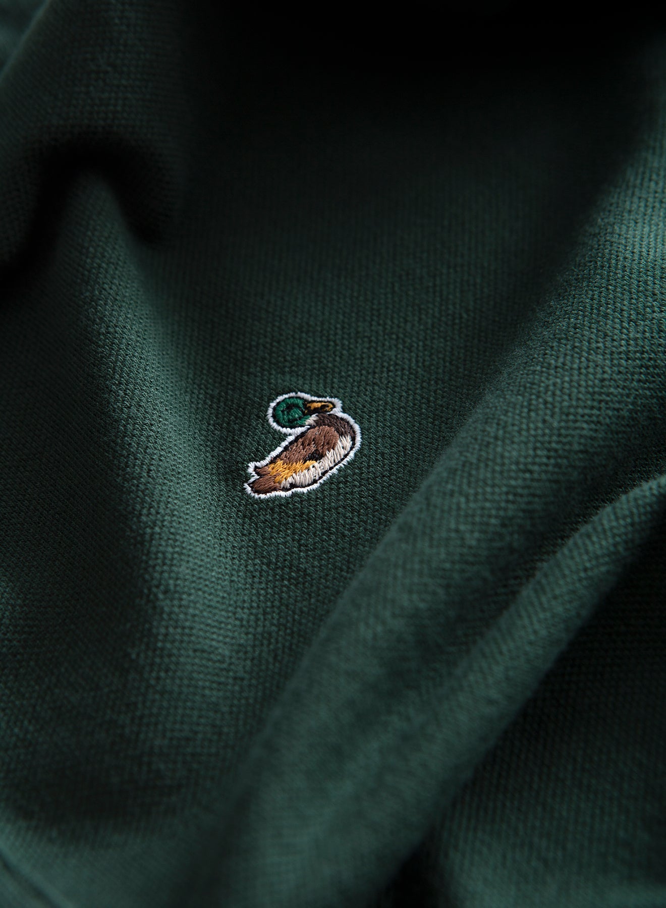 Polo Manga Larga EDMMOND Duck Plain Dark Green - imagen oficial 3