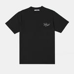 Camiseta Edmmond Vinilos Madrid negra, frontal original con logotipo en el pecho