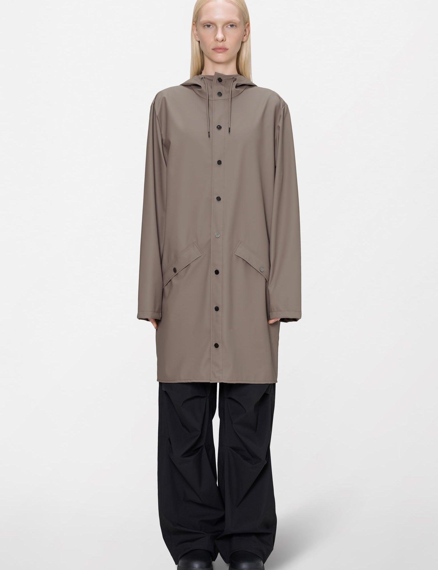 Chubasquero RAINS Unisex Long Jacket Cinder