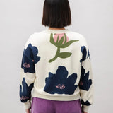 Sudadera BRAVA FABRICS Bloom Rounded Ecru