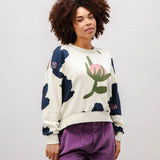 Sudadera BRAVA FABRICS Bloom Rounded Ecru