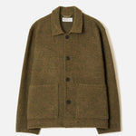 Chaqueta UNIVERSAL WORKS Wool Mix Knit Rams Jacket Olive - vista oficial 1