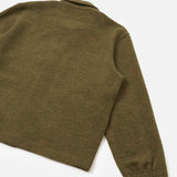 Chaqueta UNIVERSAL WORKS Wool Mix Knit Rams Jacket Olive - vista oficial 5