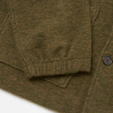 Chaqueta UNIVERSAL WORKS Wool Mix Knit Rams Jacket Olive - vista oficial 6