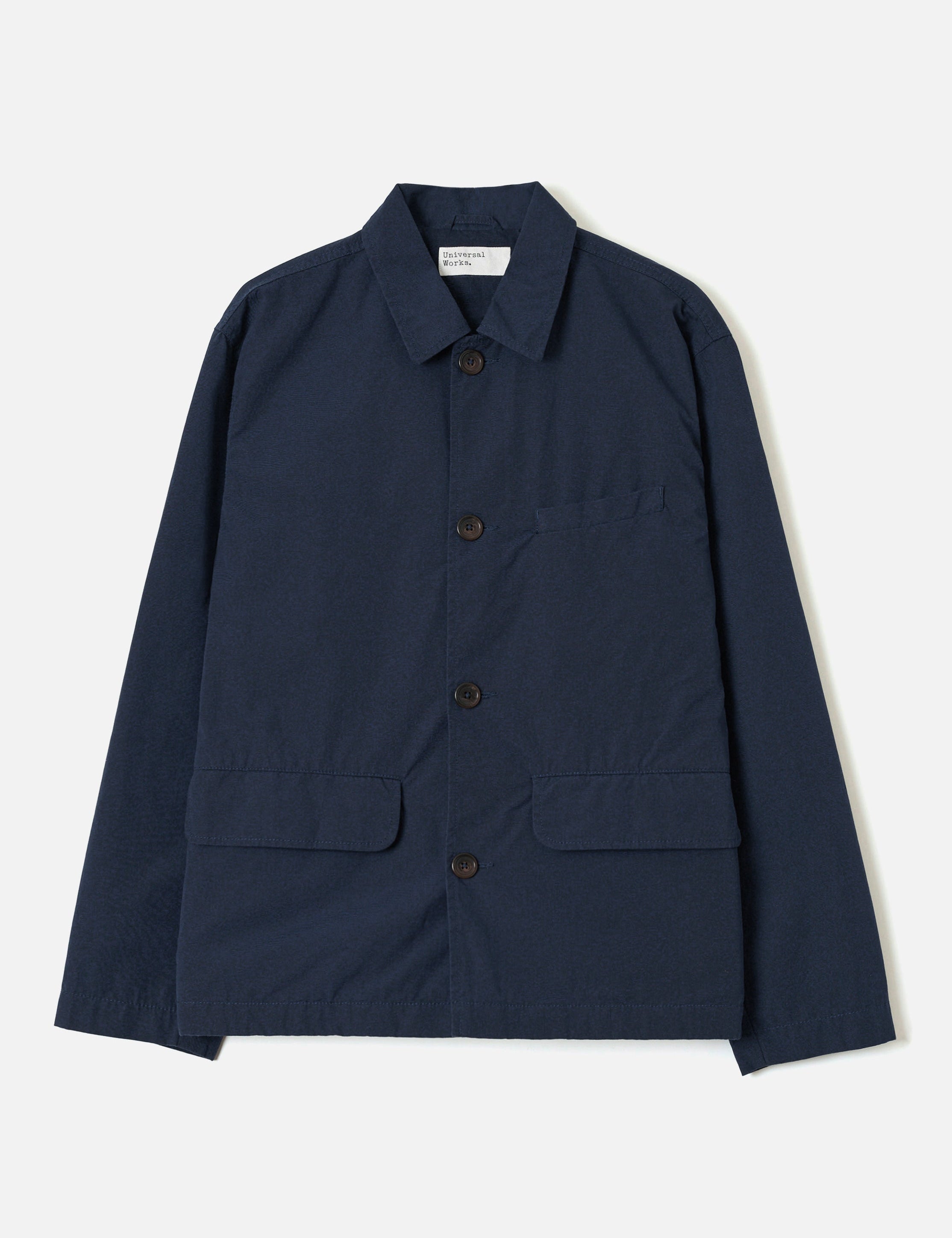 Chaqueta UNIVERSAL WORKS Micro Canvas Warmus Jacket Navy - vista oficial 1