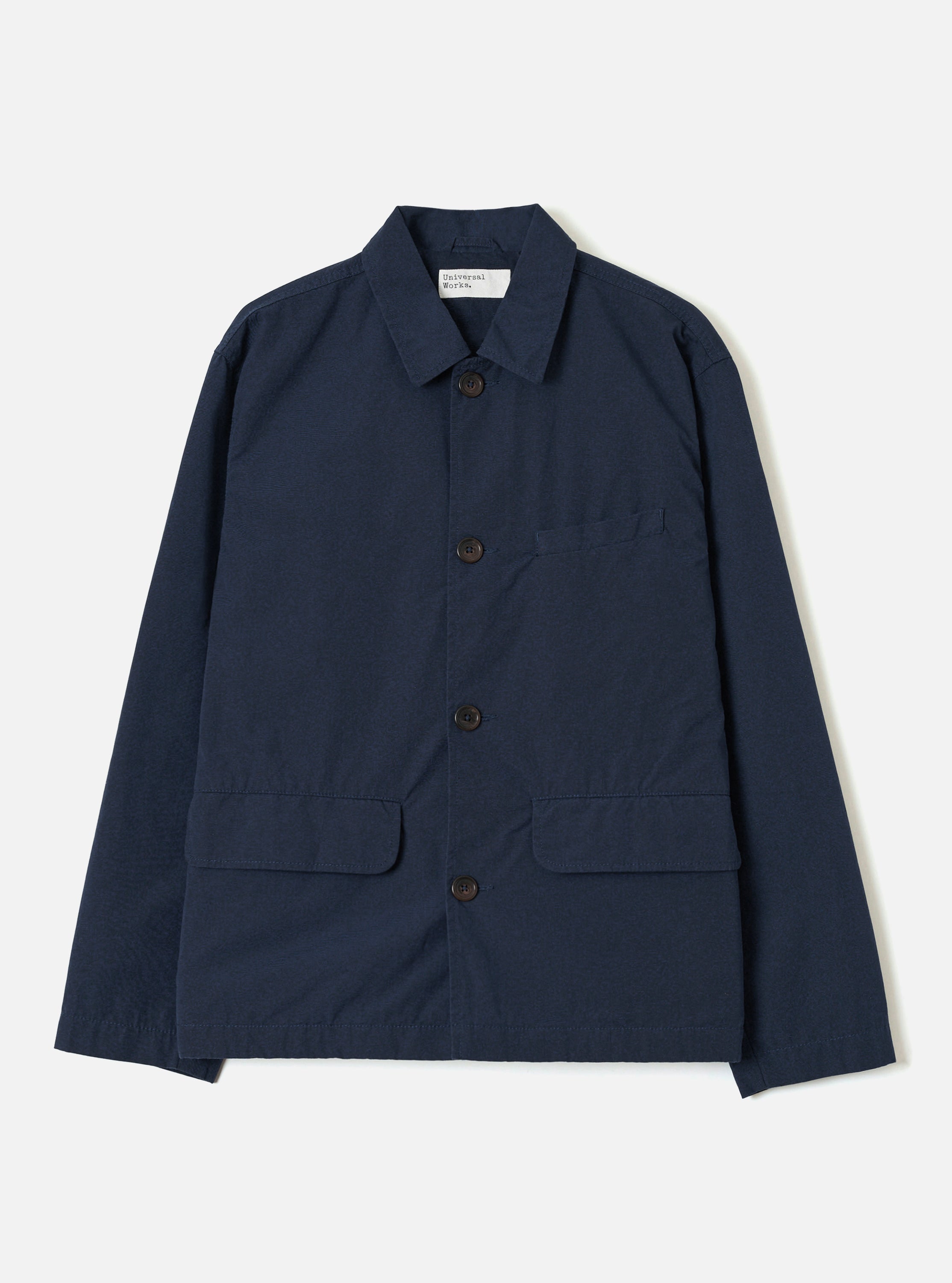 Chaqueta UNIVERSAL WORKS Micro Canvas Warmus Jacket Navy - vista oficial 1