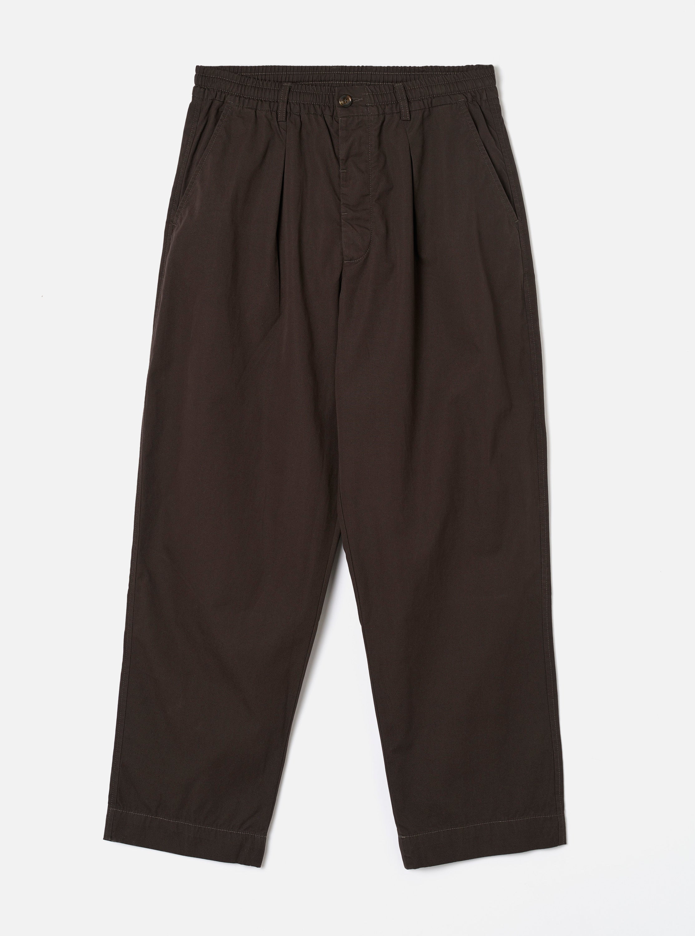 Pantalón UNIVERSAL WORKS Micro Canvas Oxford Pant Brown - vista oficial 1