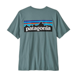 Camiseta PATAGONIA Men's P-6 Logo T-Shirt Blue Sage flat frontal transparente 2200x2700