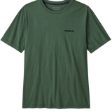 Camiseta Patagonia Men's P-6 Logo Canopy Green flat frontal transparente