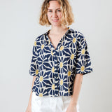 BRAVA FABRICS Cropped Blouse Marisol Navy