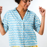 Blusa BRAVA FABRICS Cropped Sunset Azul