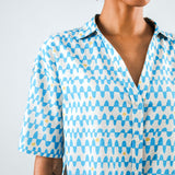 Blusa BRAVA FABRICS Cropped Sunset Azul