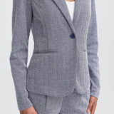 Blazer ICHI Kate Jacquard Patriot Blue Herringbone