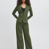 ICHI – Kate – Grüner Blazer mit Gewehrmuster