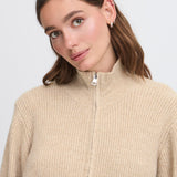 ICHI Ducie Oatmeal Melange Cardigan