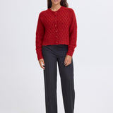 Cárdigan ICHI Belablue Red Dahlia