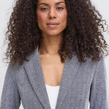 Blazer ICHI Kate Jacquard Patriot Blue Herringbone