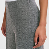 Pantalones ICHI Kate Jacquard Black White Herringbone