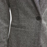 Blazer ICHI Kate Jacquard Black White Herringbone