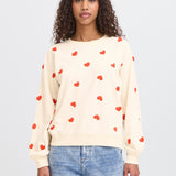 ICHI Kasura Tangerine Heart Sweatshirt