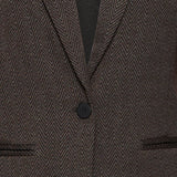 Blazer ICHI Kate Jacquard Black Brown Herringbone
