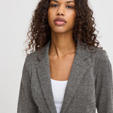 Blazer ICHI Kate Jacquard Black White Herringbone