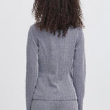 Blazer ICHI Kate Jacquard Patriot Blue Herringbone