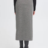 Falda ICHI Kate Jacquard Black White Herringbone